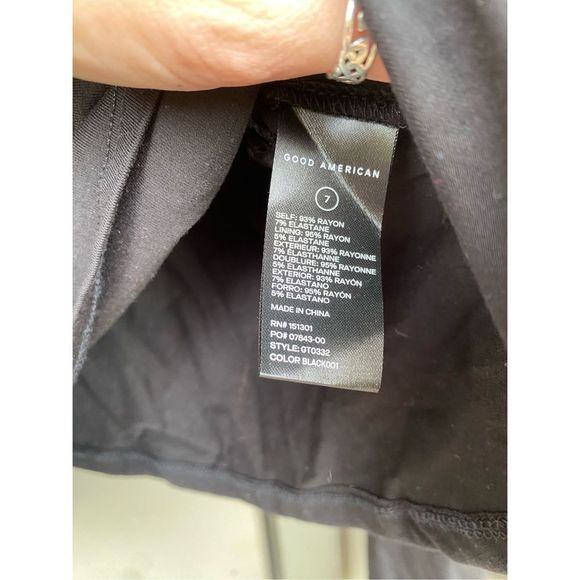 Good American NWT Black Wrap Top Blouse, Size 7 (4XL), MSRP $95 - Picture 6 of 8